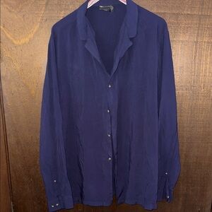 Mens XXL Blue button up shirt
